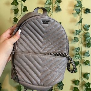 Grey Victoria Secret Small Back Pack Purse